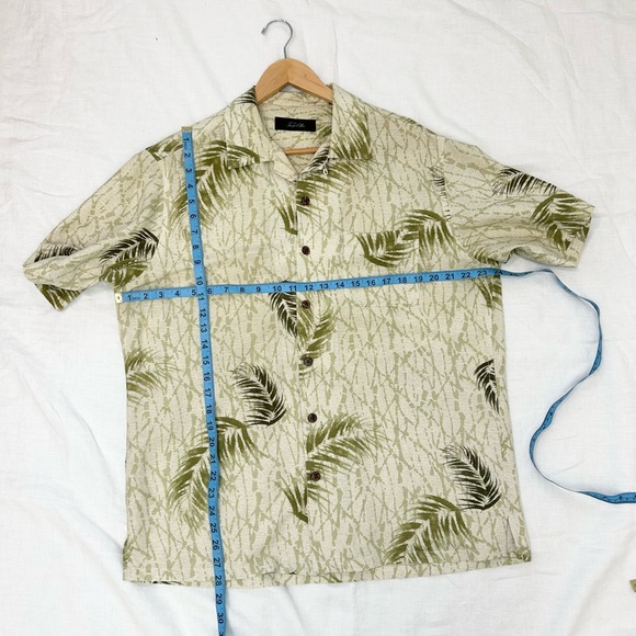 Mens Tasso Elba Island Tropical Print Button Down Shirt - Picture 4 of 8